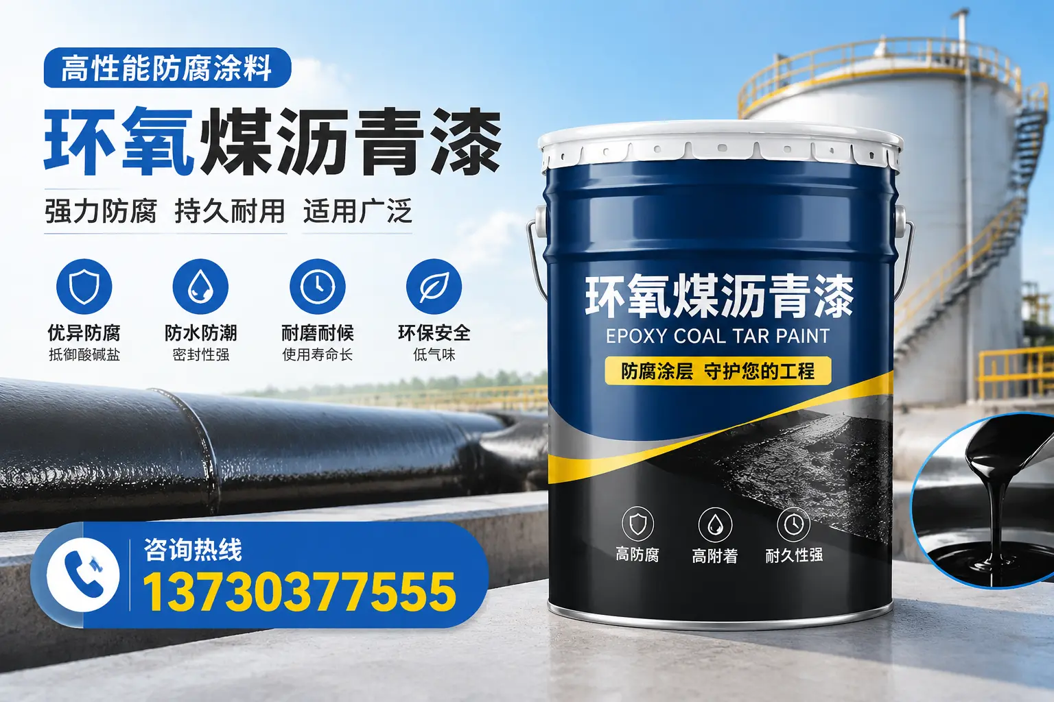 环氧煤沥青漆的耐久性分析，适合大理的使用场景
